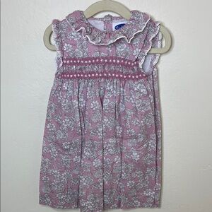 Spanish Charming Pink Floral Kids Dress